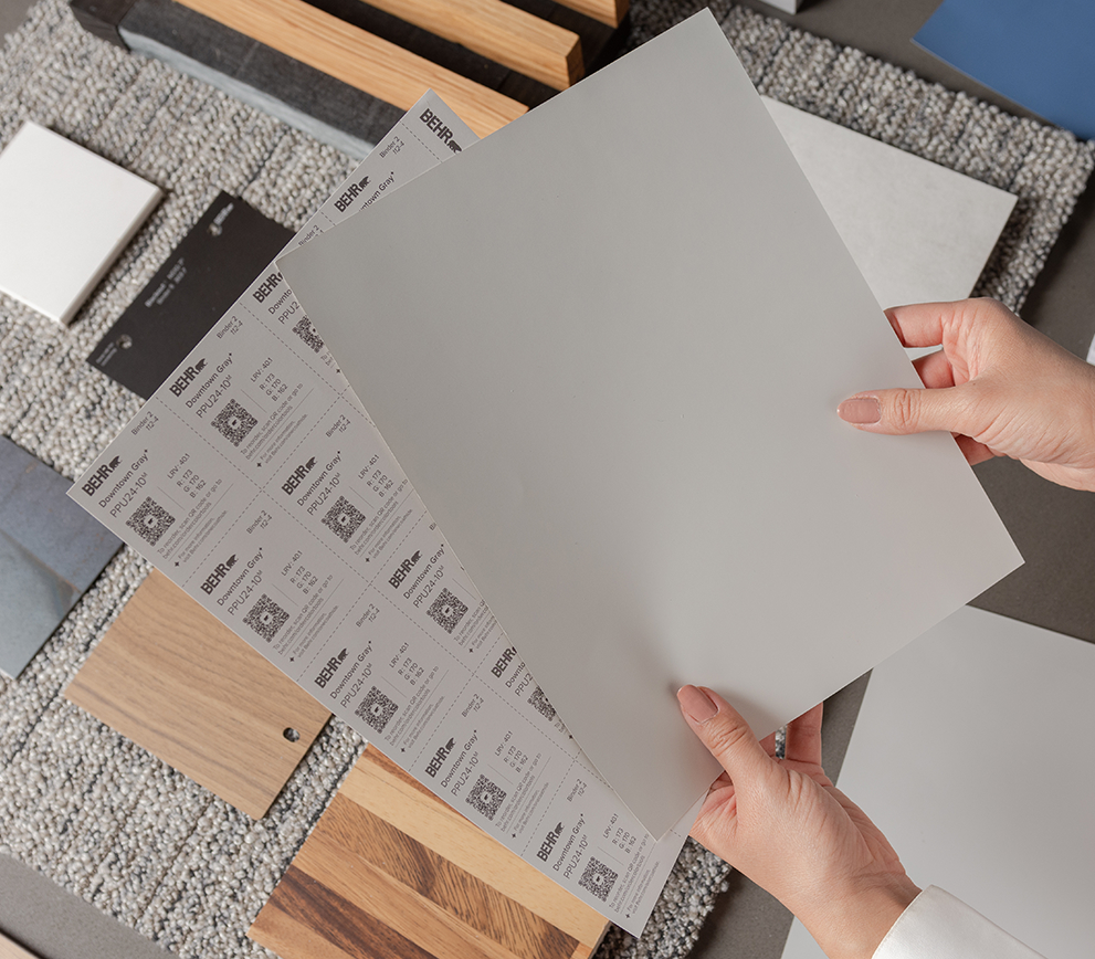 Behr Large format color samples