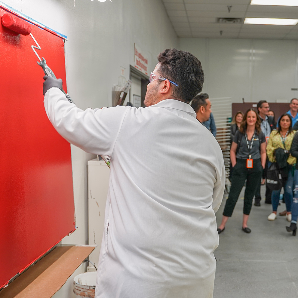 Image of  Behr employee in a training event