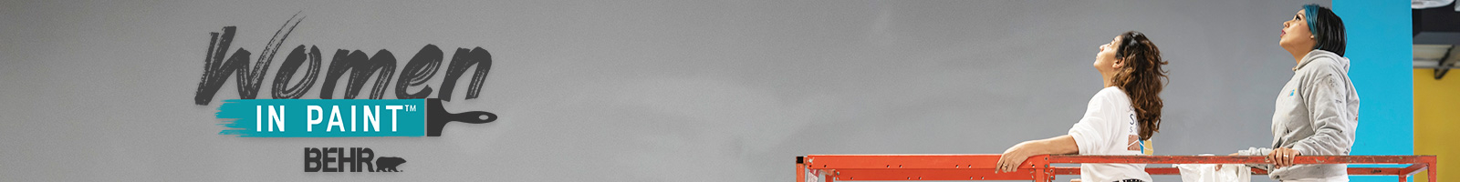 Women in Paint Logo with an image of a woman painting