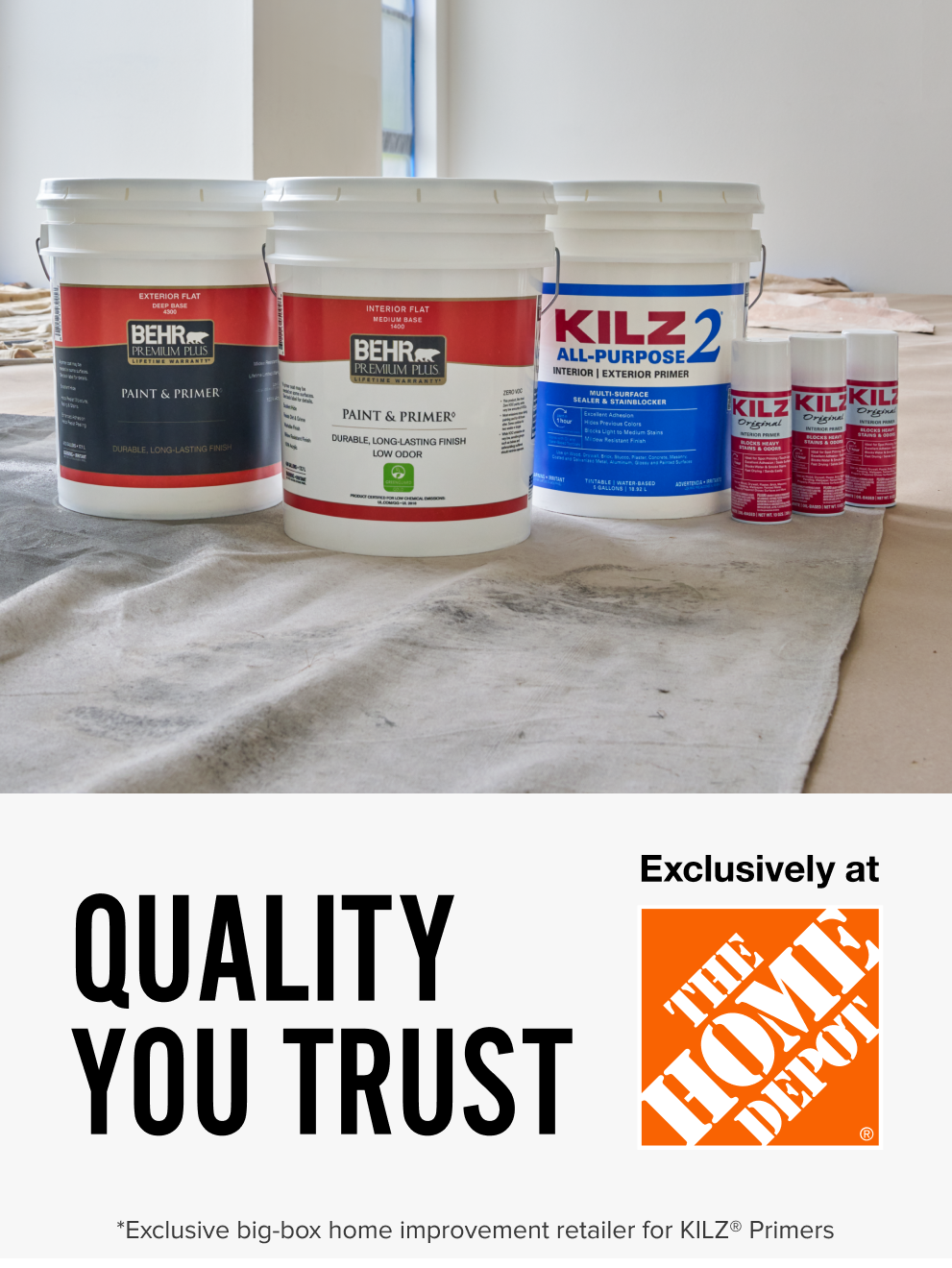 KILZ Primer Exclusive to Home Depot