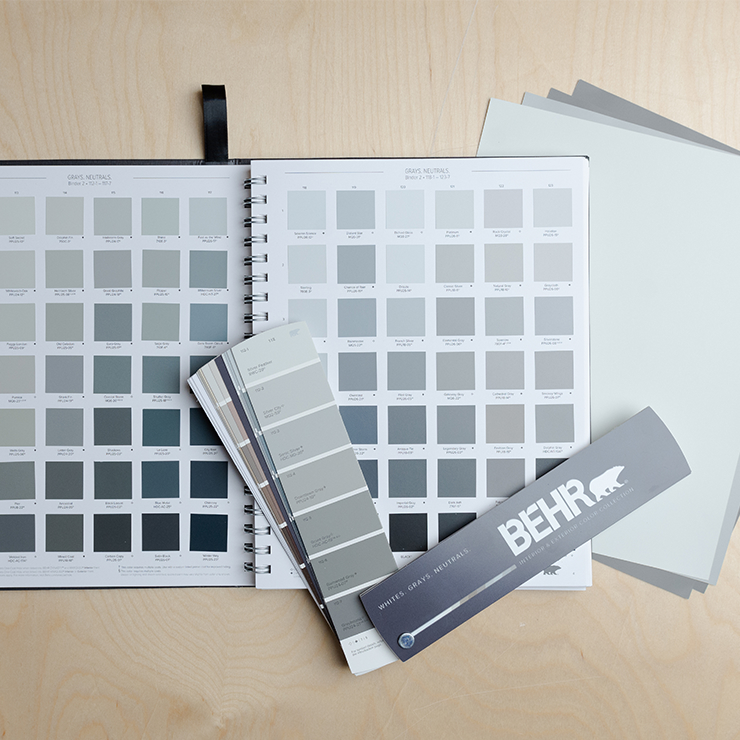 BEHR Color tools such as fan decks, color samples and color books