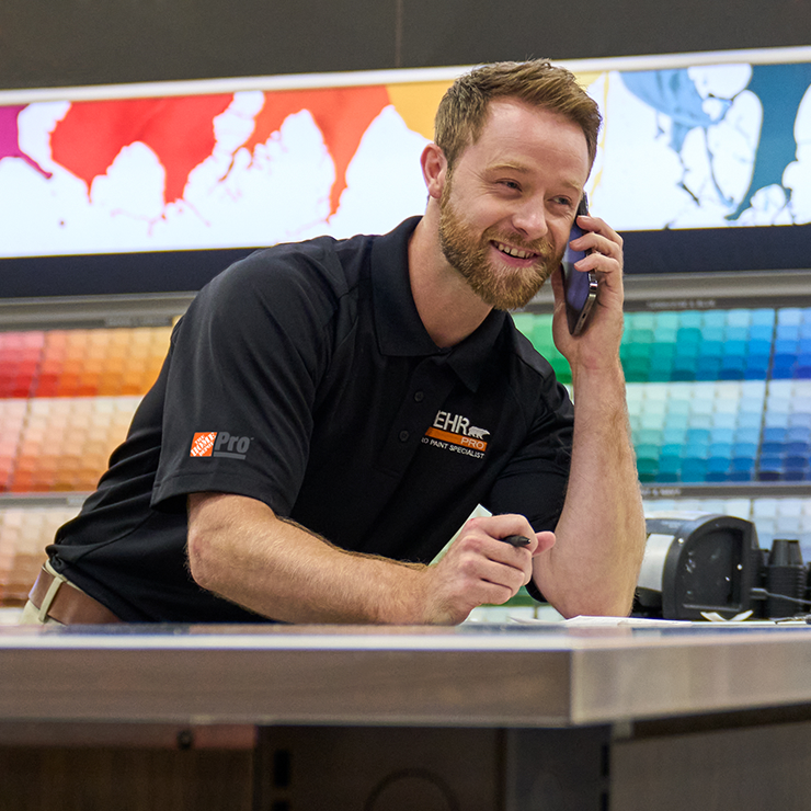 Behr Pro rep at Home Depot paint desk