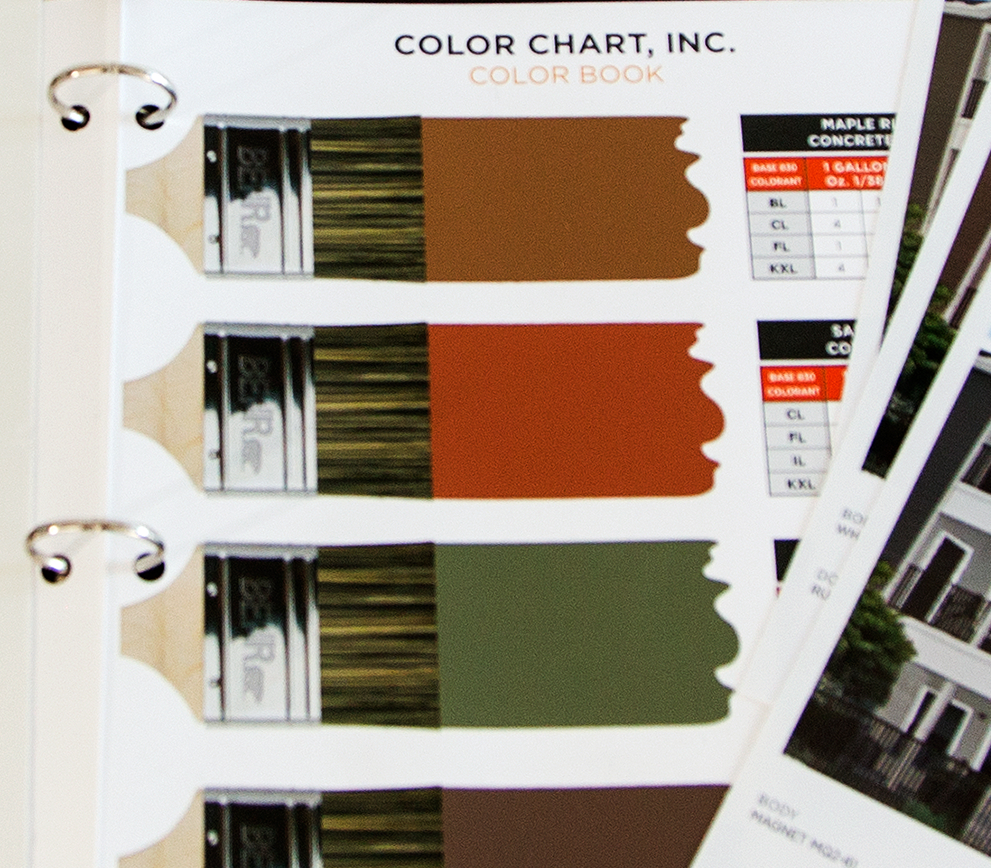 Close up image of a color book