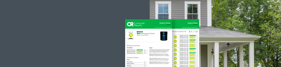 Consumer Reports Marquee Exterior Paint report