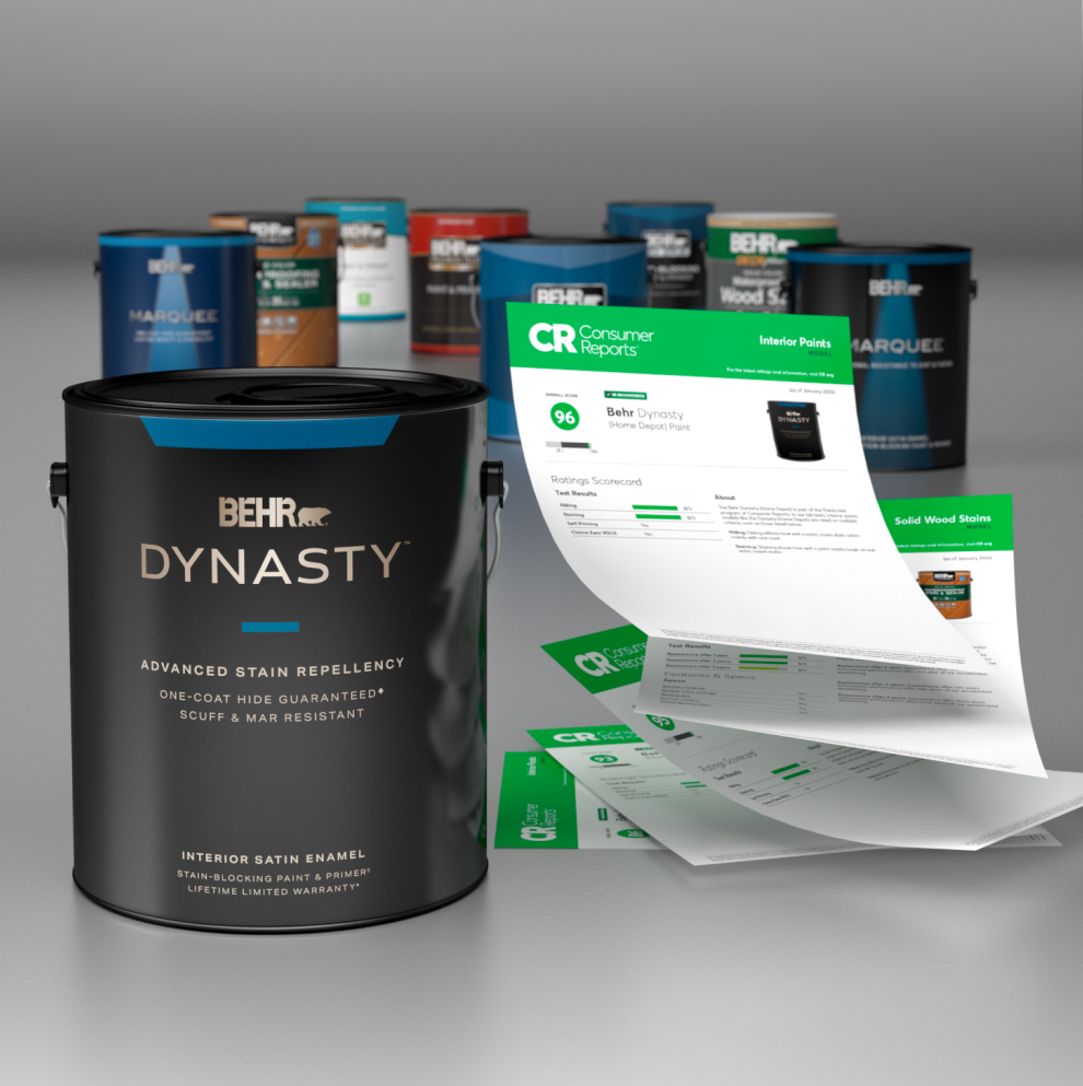 Hero mobile image of Consumer Reports against a gray background.