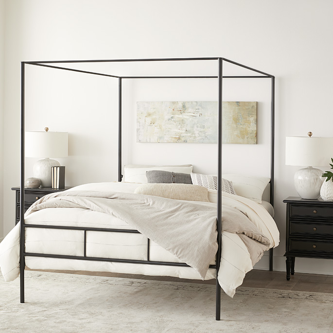 A white bedroom painted with Behr Dynasty Interior paint