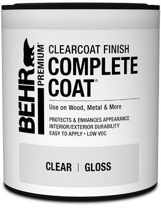 BEHR PREMIUM<sup>&reg;</sup> COMPLETE COAT<sup>&reg;</sup> Clearcoat Finish