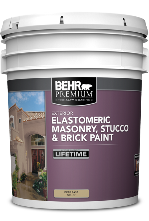 5 gal pail of Behr Elastomeric Masonry Stucco and Brick Paint
