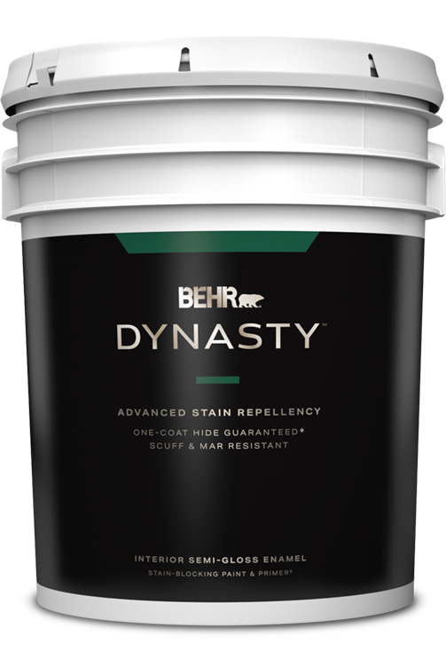 5 gal can of Dynasty Interior Paint, semi-gloss enamel