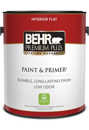 1 gal can of Behr Premium Plus interior paint, flat
